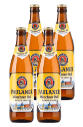 4 x Paulaner Munchner Hell Beer Bottle Pack 500ml