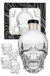 Crystal Head 700ml Gift Pack w/ 4 Shot Glasses