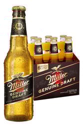 6 x Miller Genuine Draft Beer Bottle 330ml