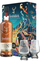 Glenfiddich 18 Years 2023 Festive Gift Pack 700ml with 2 Nosing Glasses