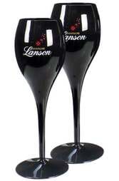 Lanson - Glass Champagne Flutes (pair)