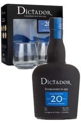Dictador 20 Year 700ml Gift Pack w/ 2 Glasses