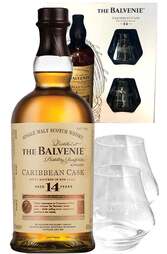 Balvenie 14 Years Caribbean Cask Single Malt 700ml Gift Pack w/ 2 Glasses