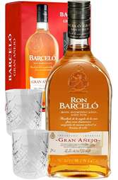 Ron Barcelo Gran Anejo 700ml Gift Pack w/ 2 Glasses