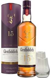 Glenfiddich 15 Year 700ml w/2 Glasses Set