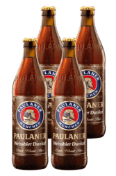 4 x Paulaner Weissbier Dunkel Beer Bottle Pack 500ml