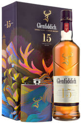 Glenfiddich 15 Years 700ml Giftset with Hipflask