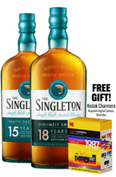 1x Singleton of Dufftown 18 Years 700ml & 1x Singleton of Dufftown 15 Years 700ml w/ Kodak Chamera