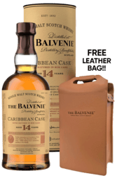 Balvenie 14 Year Caribbean Cask Single Malt 700ml w/ Leather Bag