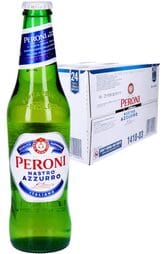 24 x Peroni Nastro Azurro Beer Bottle Case 330ml