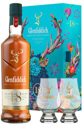 Glenfiddich 18 Years 700ml Lunar New Year 2024 Limited Edition Gift Set w/ 2 Nosing Glasses