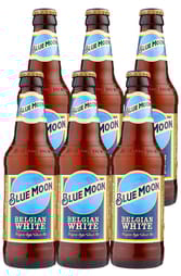 6 x Blue Moon Belgian White Beer Bottle Pack 330ml