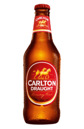 COLD Carlton Draught Beer Bottle 375ml