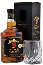 Jim Beam Black Extra Aged 700ml Giftset w/Glass