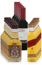 Silver Miniature Wine and Blended Whisky Combo Set