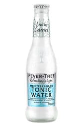 x 24 Fever-Tree Refreshingly Light Mediterranean Tonic Water Bottle Case 200ml