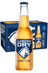 24 x Carlton Dry Beer Bottle 330ml