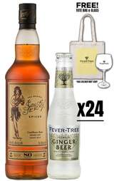 1 x Sailor Jerry 1L + 24 Fever Tree 'Dark & Stormy Set' w/ FREE Copa Glass & Tote Bag