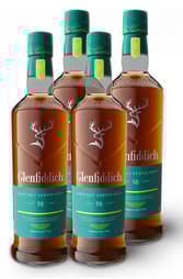 4x Glenfiddich 16 Year Aston Martin Formula One Edition Single Malt 700ml w/Gift Box