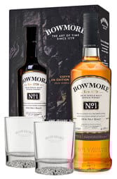 Bowmore No.1 Single Malt 700ml Bottle Gift Set with 2 Glasses
