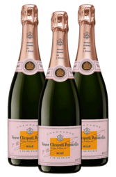 3 x Veuve Clicquot Rose 750ml