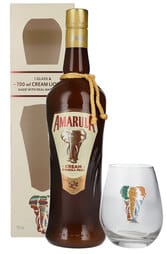 Amarula Fruit Cream Liqueur 700ml Bottle Gift Set with 1 Glass