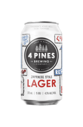 4 Pines Japanese Style Lager Can 375ml