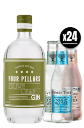 Four Pillars Olive Leaf Gin x 24 Fever Tree Bundle