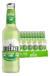 24 x Bacardi Breezer Zingy Lime Bottle Case 275ml