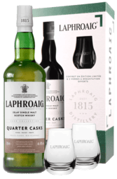 Laphroaig Quarter Cask 700ml Bottle Giftset with 2 Glasses