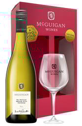 McGuigan The Shortlist Chardonnay 750ml Festive Gift Pack with Wine Glass