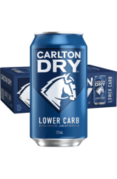 24 x Carlton Dry Beer Can 375ml