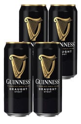 4 x Guinness Draught Stout Can 440ml