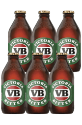 6 x Victoria Bitter Beer Bottle 375ml