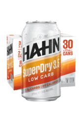 30 x Hahn SuperDry 3.5 Beer Can 375ml