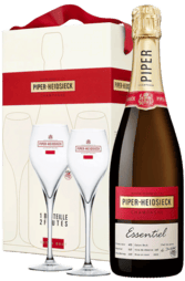 Piper Heidsieck Essential Extra Brut 750ml Giftset with 2 Glasses