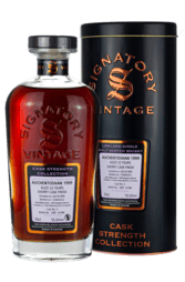 Auchentoshan 1999 Signatory Vintage 22 Years Cask Strength 700ml Bottle with Gift Box