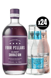 Four Pillars Bloody Shiraz x 24 Fever Tree Bundle