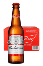 24 x Budweiser Beer Bottle Case 330ml