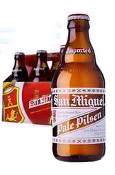 6 x San Miguel Pale Pilsen Beer Steinie Bottles Pack 320ml