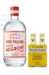 Four Pillars Spiced Negroni Gin 700ml x 4 Fever Tree Indian Tonic Water
