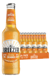 24 x Bacardi Breezer Zesty Orange Bottle Case 275ml