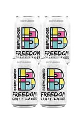 4 x Brewlander Freedom Lager Cans Pack 330ml