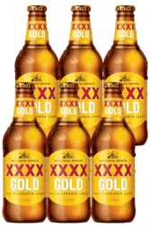 6 x XXXX Gold Beer Bottle 375ml